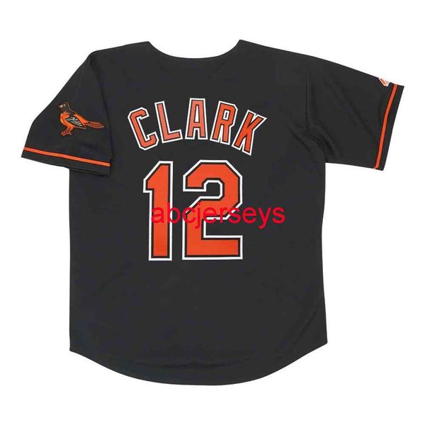 

stitched custom will clark black jersey w/ team patch add name number baseball jersey xs-6xl