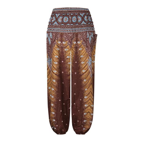 

yoga outfit 1 pc fashion bohemian pants loose women high elasticity sports wide leg trousers printed harlan