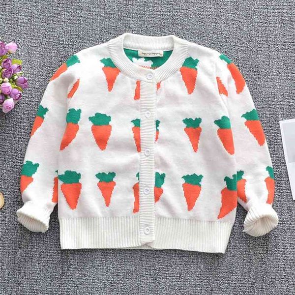 

baby boys girls carrot cardigan coat children clothing spring autumn boy girl long sleeve knitted kids 210521, Blue