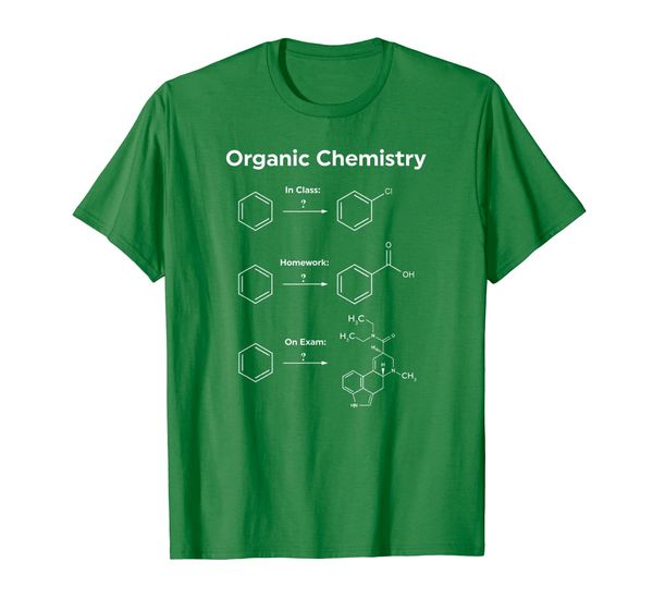 

Funny Organic Chemistry T Shirt-Homework Exam for Women Men, Mainly pictures