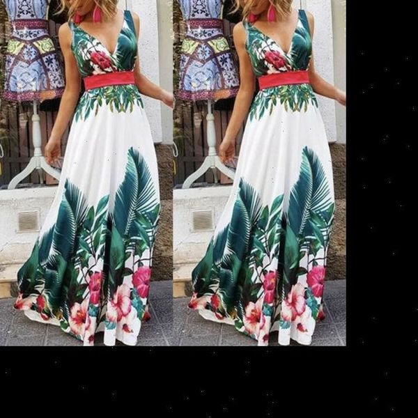 

lady summer womens dress holiday floral beach boho maxi v neck print evening party sundress, Black;gray
