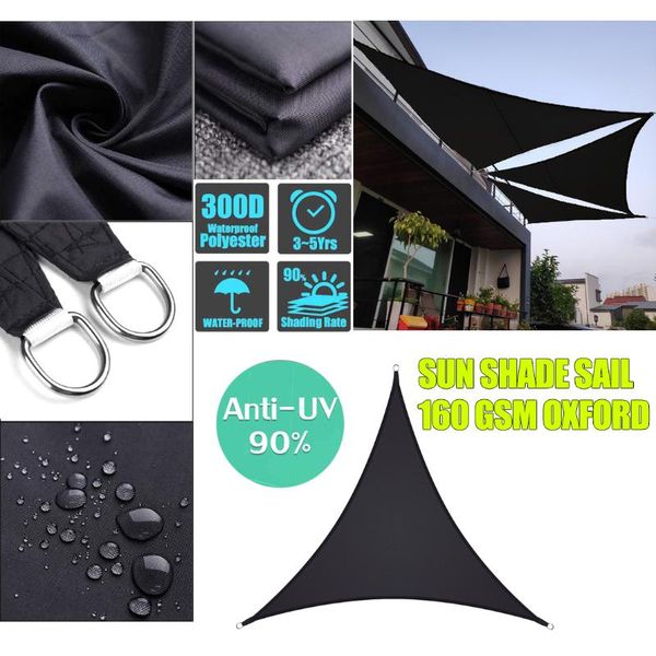 

3x3/4x4/5x5/6x6m 8 sizes waterproof polyester awning regular triangle shade sail sun outdoor shelter for garden camping