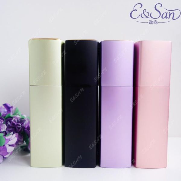 

l55a-20ml square rotating perfume bottle glass aluminum tube lipstick atomizer 100pcs/lot storage bottles & jars