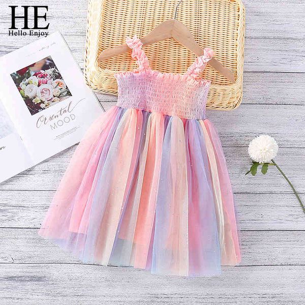 

girl's dresses summer girls' baby children's sling sleeveless net yarn kids princess party hj6f, Red;yellow