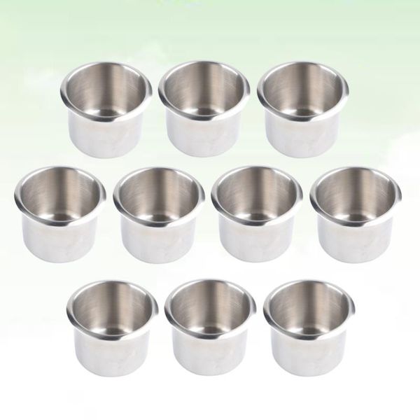

10pcs a1101 stainless steel drop-in cup holder table drink for rv car truck camper (silver) atv parts