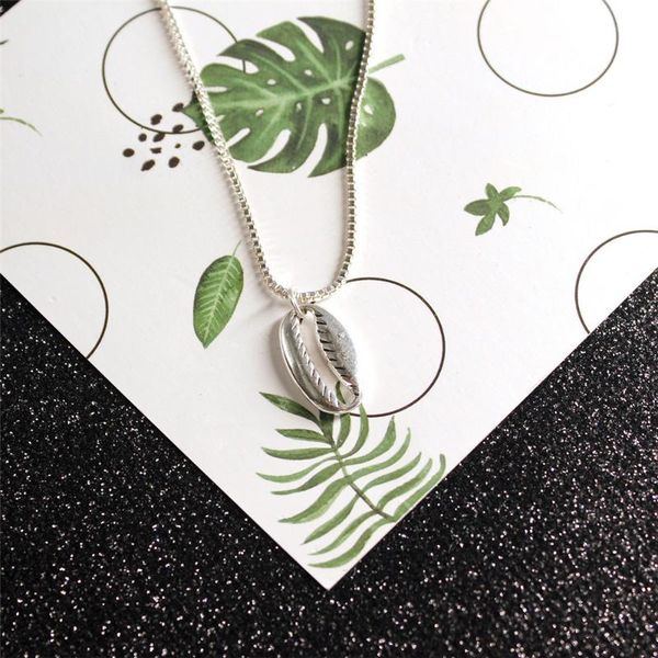 

pendant necklaces 78mm occident fashion jewelry women gold shell necklace temperament charm wedding party female gifts, Silver