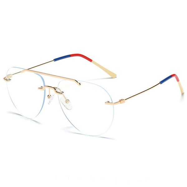 

fashion sunglasses frames anti blue light eye glasses quality block optical frame brand design alloy eyewear for men women, Black