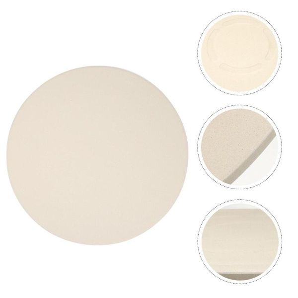 

pans 1pc heat resistant cordierite pizza pan baking for home (white)