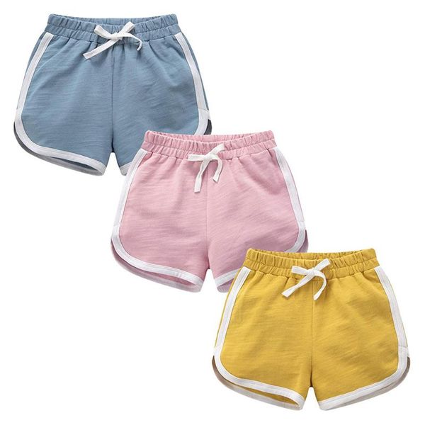 

children kids baby girls boys beach shorts striped pants casual clothes, Black