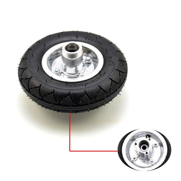 

motorcycle wheels & tires 200x50 electric scooter wheel hub aluminium alloy rims 6200 bearing use 8" tire 200*50 fit pocket bike e100 e