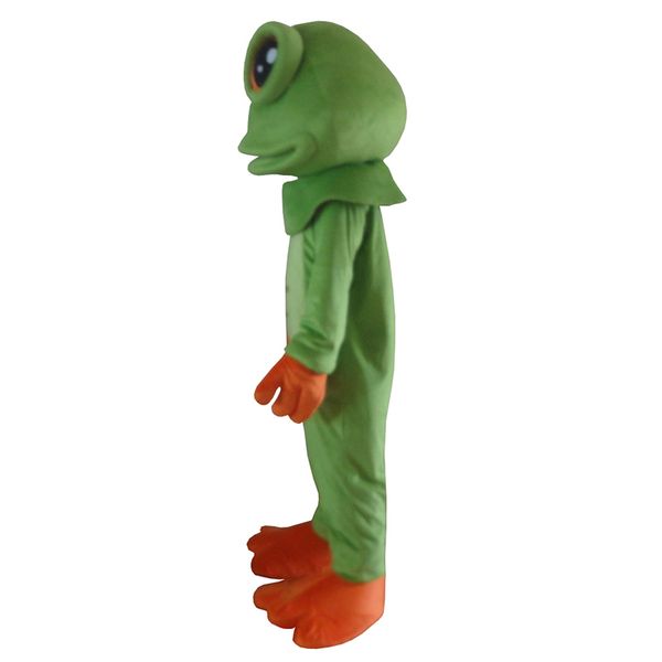 

mascot costumes new size big eyes frog mascot costume with fancy party dress halloween costume for halloween party event, Red;yellow