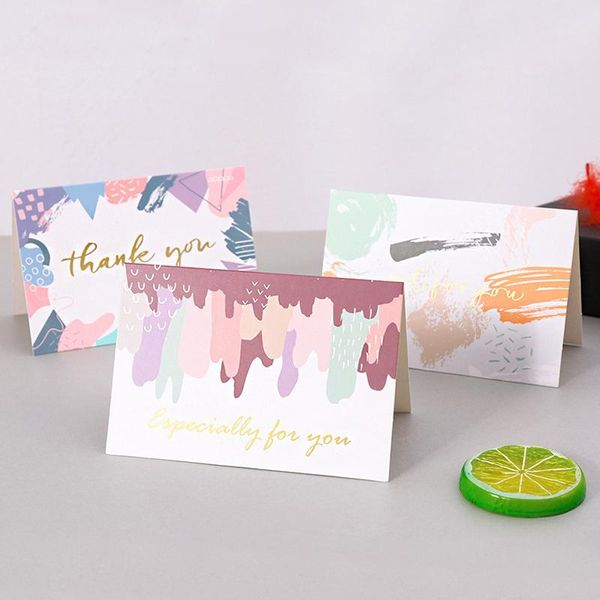 

greeting cards 6pcs/lot thank you card colorful simple design scrapbooking party invitation birthday gift message