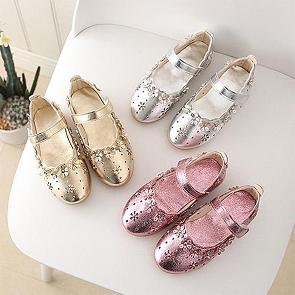 

girls shoes baby kids bling mary janes leather shoe flowers princess children dance wedding party cut outs flats toddlers flat, Black;grey