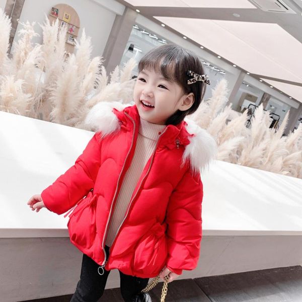

down coat girls long fur hoodies thick warm for winter kids toddler children's clothing, Blue;gray