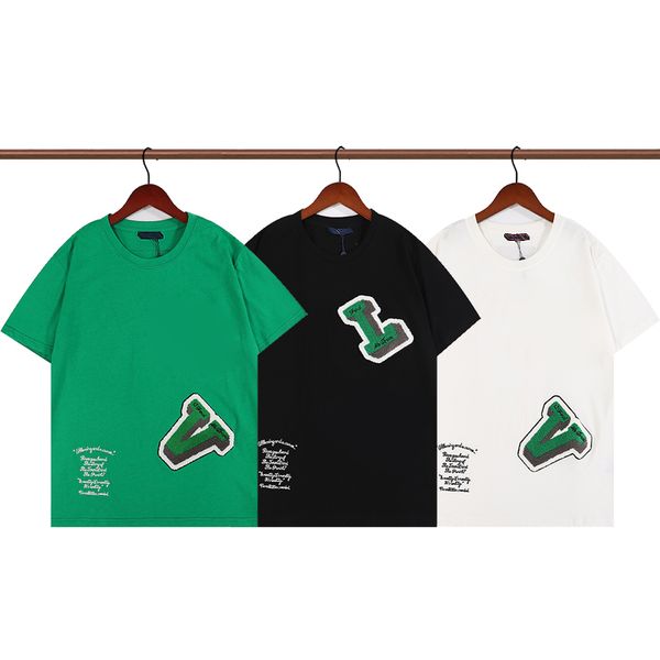 

men t shirt brand classics technology crew neck embroidered graphic cotton jersey t shirts fashion letter design luxury short sleeves a1468, White;black