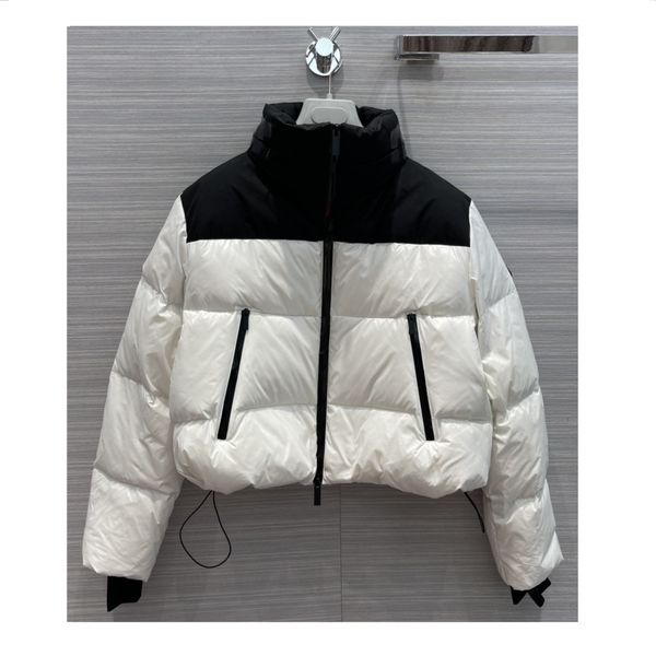 

milan runway down & parkas 2021 winter stand collar long sleeve panelled women's coats designer brand same style outerwear 0911-1, Black