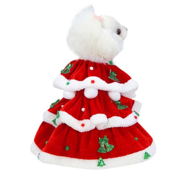 

dog apparel christmas skirts winter pet clothes xmas costume yorkie chihuahua dresses clothing holiday gift