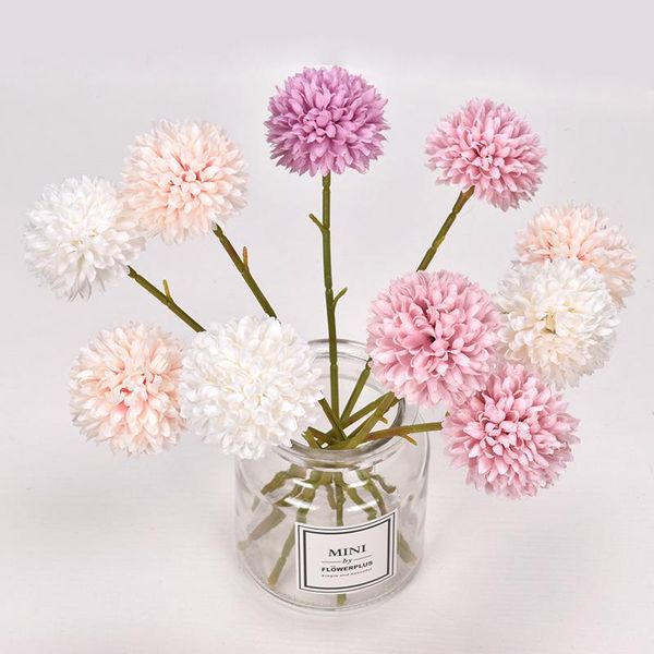 

decorative flowers & wreaths artificial flower ball bouquet silk dandelion diy fall home wedding decoration valentines day gifts fake