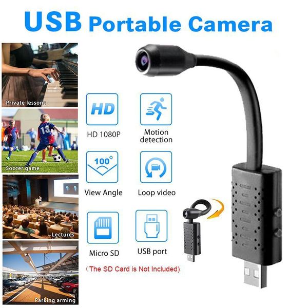 

cameras 1920*1080 resolution mini camera usb port 360 degree rotation angle avi format video u21 hd 1080p r60