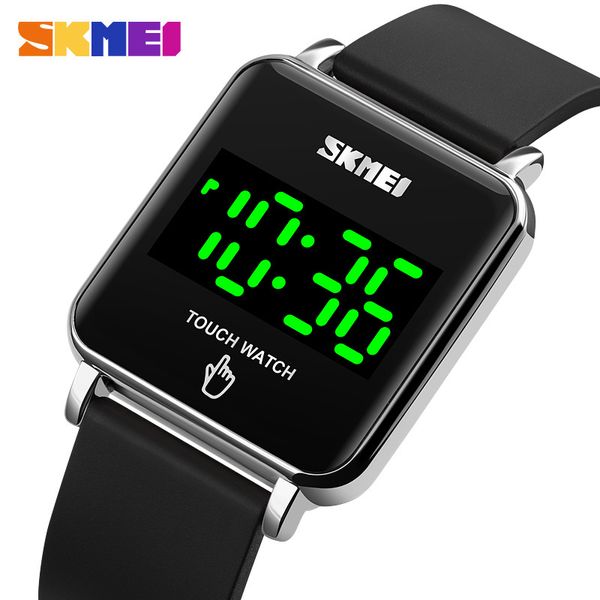 SKMEI data hora masculino feminino digital relógios digitais LED design simples homens mulheres relógio de pulso fivela magnética homens senhoras relógio 1744 q0524