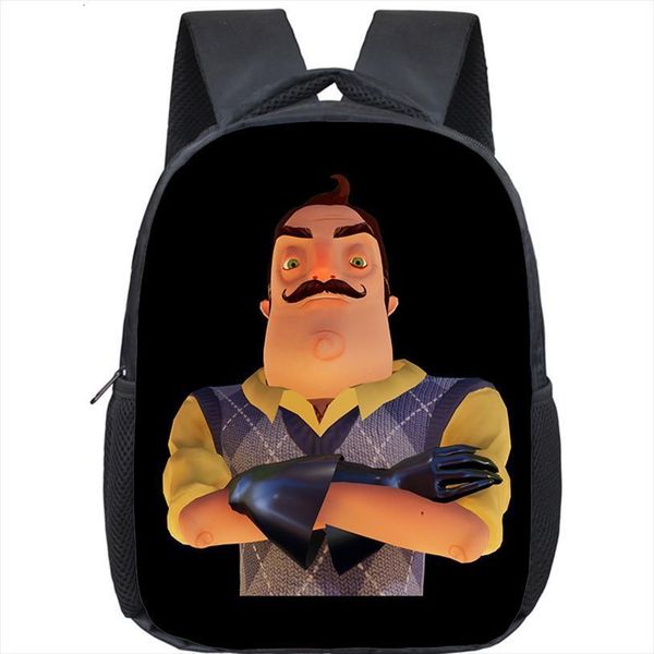 

kindergarten backpack cartoon hello neighbor mini school cute print kids bag for boys girls satchel