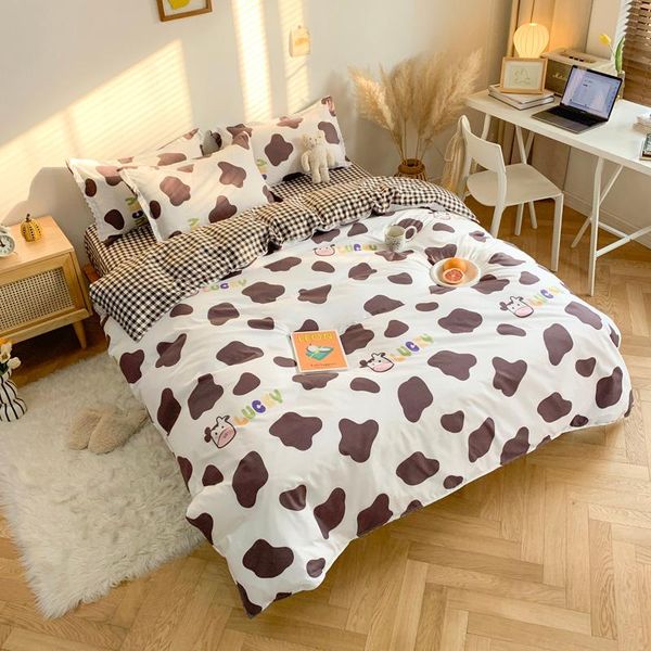 

bedding sets duvet cover pillowcase and bed sheet combination linens  king size multiple colour double set