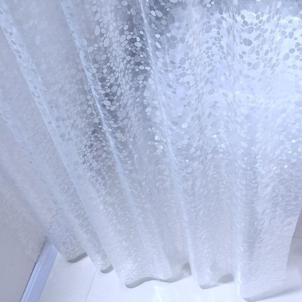 

semi-transparent waterproof shower curtain cobblestone pattern curtains for bathroom home accessories