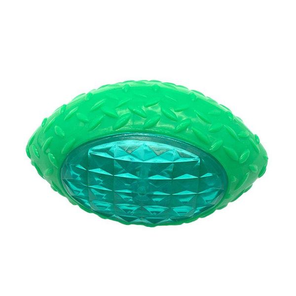 

dog toys & chews puppy rubber football shape led light sound bouncy ball tooth cleaning a69e
