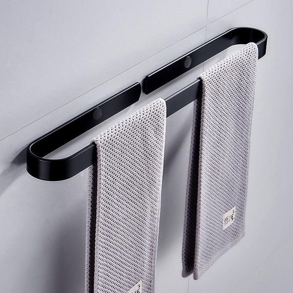 

towel racks rack bar single-pole nordic el slippers holder toilet hanging black aluminum pole hardware pendant