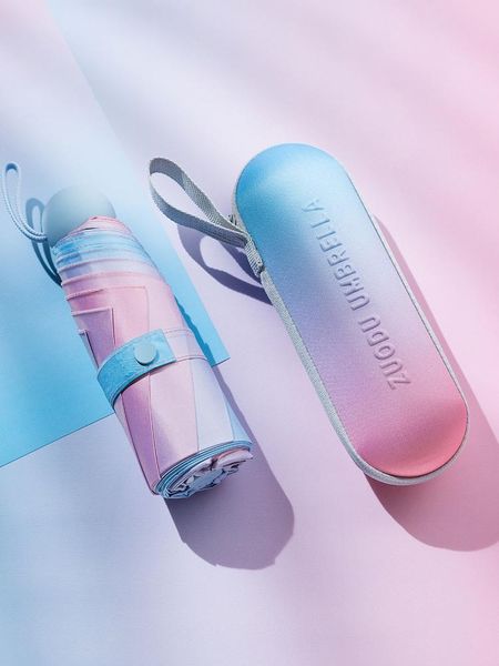 

umbrellas sun umbrella rain dual-use female protection uv mini ultra light pocket