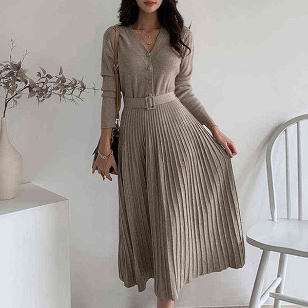 

slimming v-neck elegant dresses for women thicken sweater dress autumn winter knitted belted female dress women's casual dress g1214, Black;gray