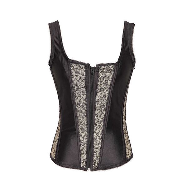 

waist tummy shaper 8580 hanging neck zipper tunic women's steel bone slim fit abdomen shaping cloth