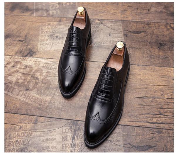 

men's shoes in spring and autumn low heel pointed end @p28, Black