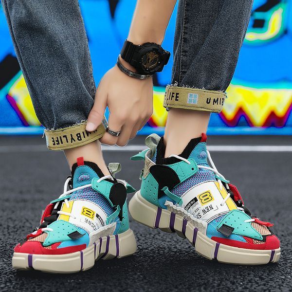 

dad men's leisure 2021 summer and autumn outdoor net red sports paris fashion running sho, Black