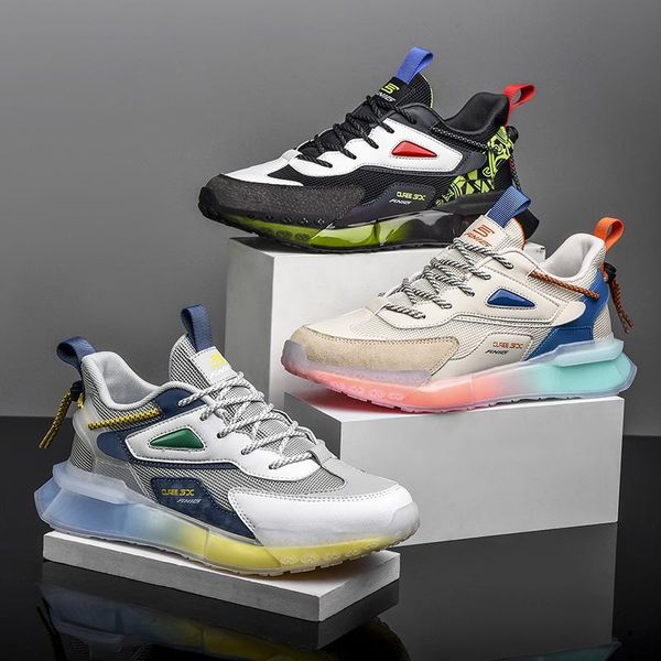 

464748 size shoes mens fashion shoes summer breathable versatile casual 2021 new national fashion sports running mesh coconut mens shoes, Black;white