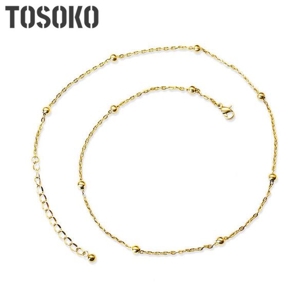 

chains tofflo titanium steel stainless rose gold 0.4cm beaded cross necklace for women jewelry accessories bsp131, Silver