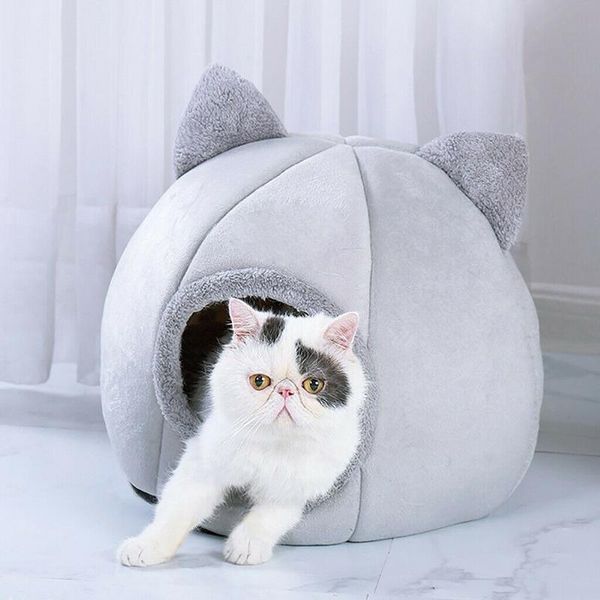 

cat beds & furniture pet dog tent house kennel winter warm soft foldable sleeping bed nest hg99