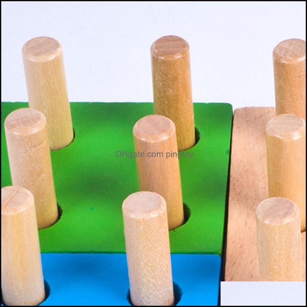 3D-Puzzles, Spiele, Geschenke, Holzsäulenformen, Stapelspielzeug, Baby-Vorschulpädagogik, geometrisches Sortierbrett, Montessori-Bausteine, Dro