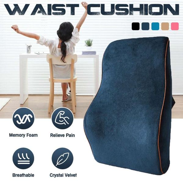 

cushion/decorative pillow 5 colors memory foam back cushion crystal velvet high-resilient helps keep spine removable & breathable for chair