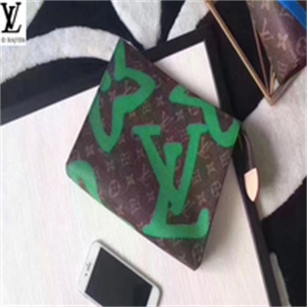 

clutches brand designer luxury key m47542 green pattern evening wallet men real leather holders long chain wallets card compact purse, Red;black