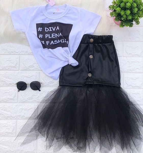 

1 6y fashion infant baby womens skirt girls leather black solid lace tutu trumpet knee length summer, Blue