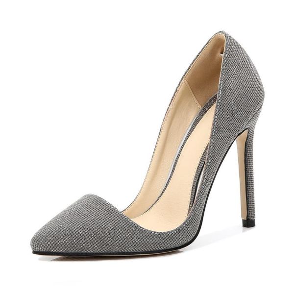 

dress shoes mclubgirl 2021 women's pumps heels high pointed shallow mouth sequined cloth colorful slim plus size wz-666-53, Black