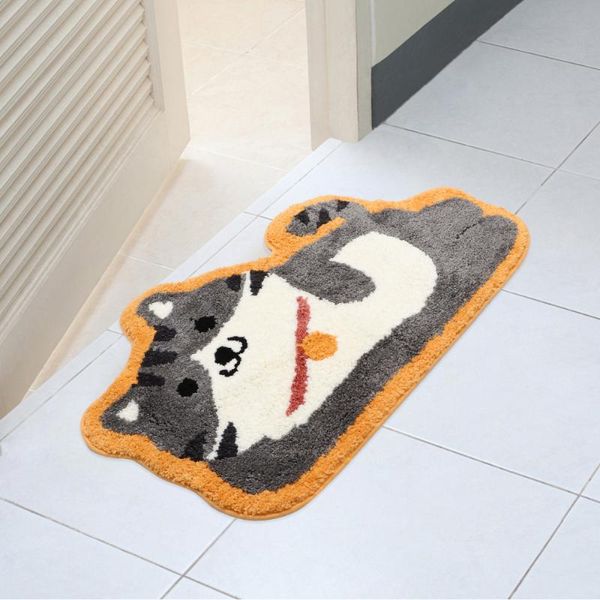 

cartoon cat pattern bathroom mat anti-slip foot pad shower room ground bath mats