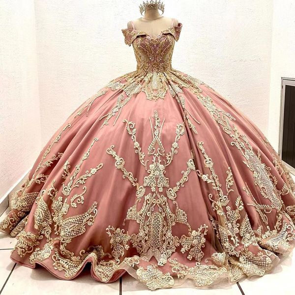 

mexican pink vestidos de xv aÃ±os 2021 quinceanera dresses lace beading sweetheart sweet 16 gowns for girls birthday wear, Blue;red