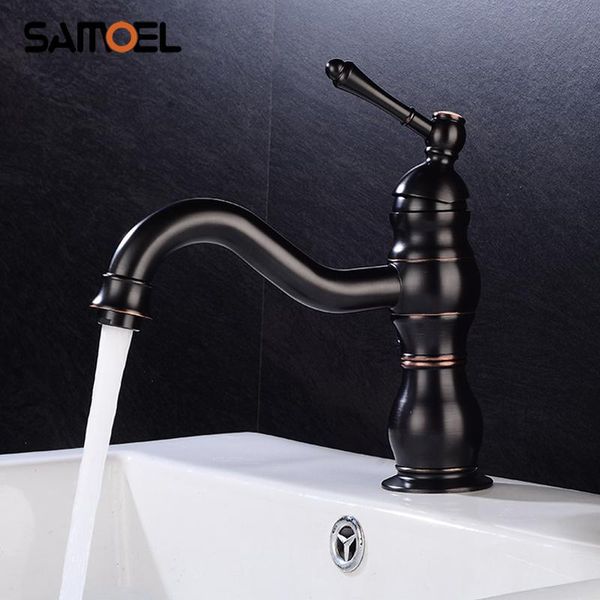 

bathroom sink faucets samoel brass oil rubbed bronze basin faucet mixer taps deck mount black rotating b3336
