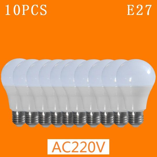 

bulbs 10pcs/lot e27 led bulb ac 220v 230v 240v 21w 18w 15w 12w 9w 6w 3w lampada spotlight table lamp lamps light