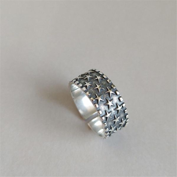 

cluster rings japanese and korean version of retro star ring female personality street punk style ins joint fashion, Golden;silver