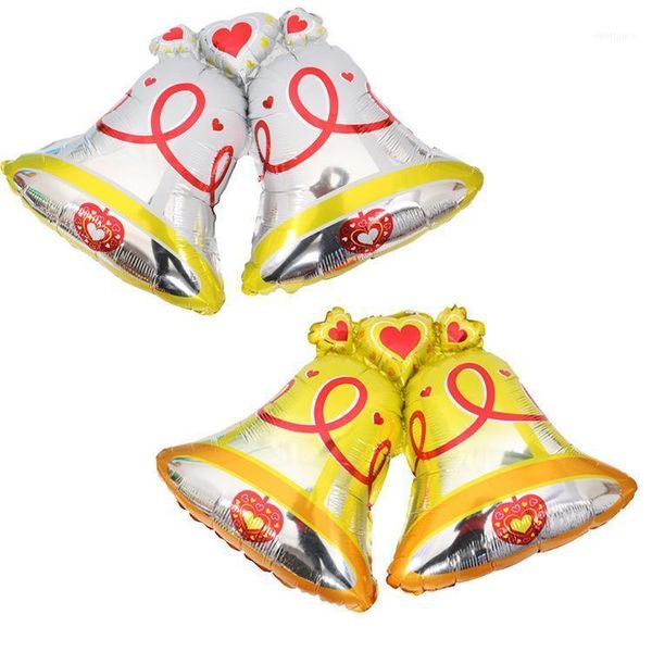 

christmas decorations holiday balloon decoration atmosphere the bell shape aluminum film merry balloon1