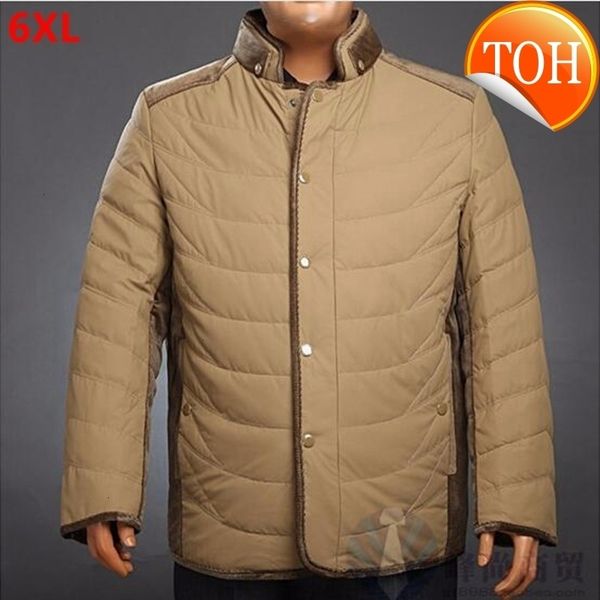 

overlord down white rat duck plus size coat big outerwear fat people men's clothing large yard jacket 6xl, Black