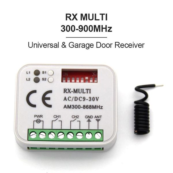 

smart home control remote switch receiver 433mhz 868mhz 390 mhz rx multi ac/dc 9-30v 300-868mhz gate door